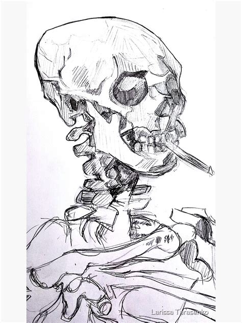 Van Gogh S Skeleton With Cigarette Poster For Sale By Meowlari