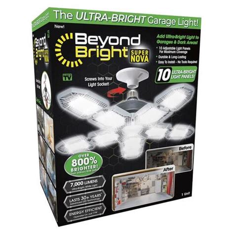 Beyond Bright Bebrnov Mc Led Light Super Nova Garage Plastic Metal White