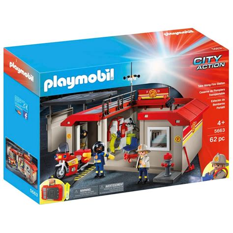 Playmobil City Action Mitnehm Feuerwehrstation Set Mit Figuren