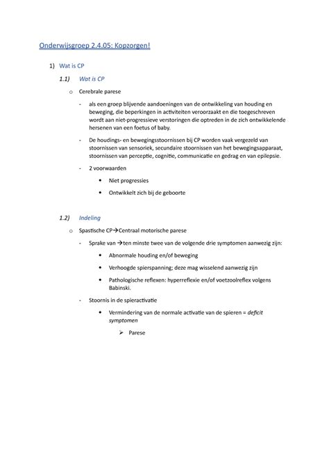 Og Samenvatting Onderwijsgroep Onderwijsgroep Kopzorgen