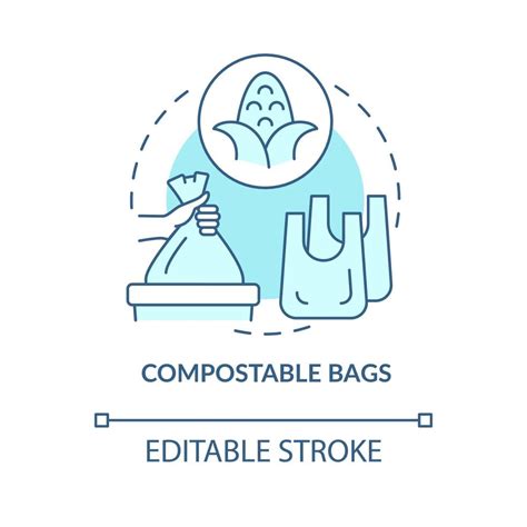 Biodegradable Bags Concept Icon Nature Protection Ecogically Friendly