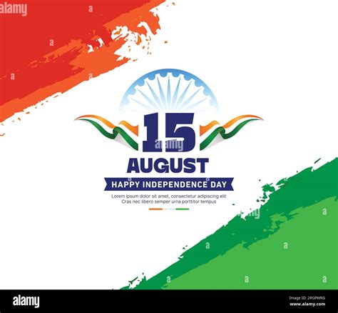 Stock Illustration Th August Happy Independence Day Of India Ashoka