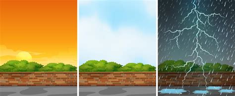 Three background scenes at different seasons 431886 Vector Art at Vecteezy