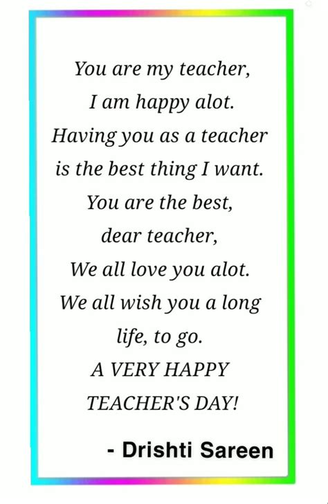 Happy Teacher S Day Poem On Teacher S Day