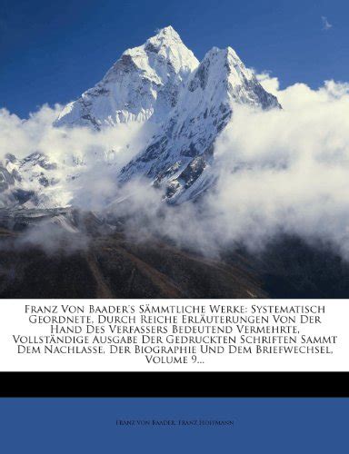 Franz Von Baader s S Mmtliche Werke Systematisch Geordnete 読書メーター