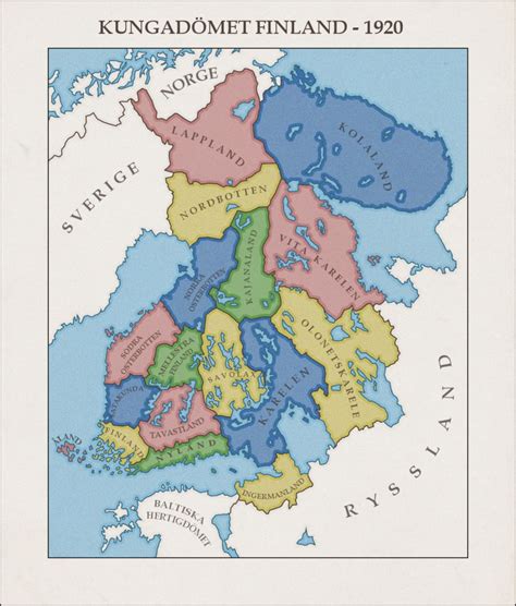 1920 Map of Greater Finland