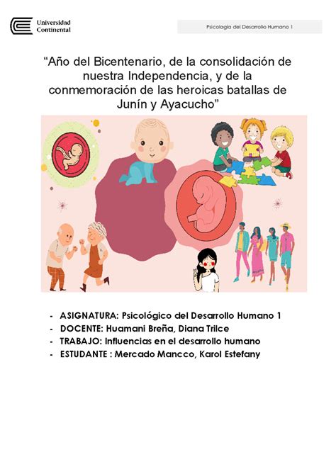 Psicologia Del Desarrollo Humano A O Del Bicentenario De La