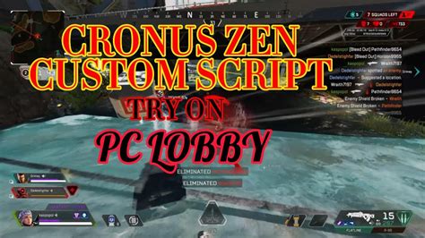 Try Apex Legends On Pc Lobby With Cronus Zen Ps Custom Script Youtube