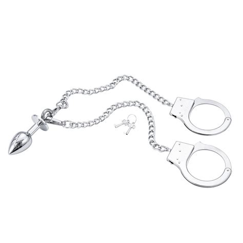 Handcuff Anal Plug Butt Bondage Metal Restraint Fetish SM BDSM Adult Sex Toys US EBay