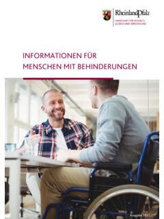 Informationen für Menschen mit Behinderungen informationen f 252 r