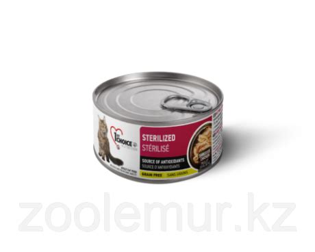 1st Choice консервы для кошек Sterilized, КУРИЦА с САРДИНАМИ 85гр ...