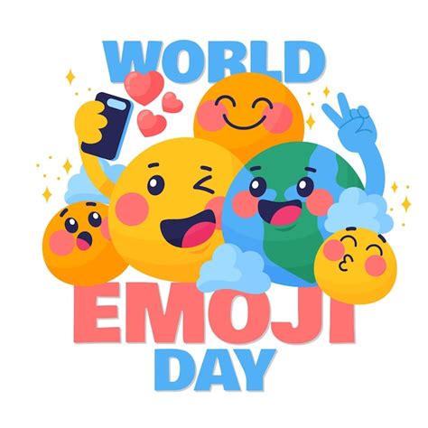 Ilustraci N Detallada Del D A Mundial Del Emoji Vector Premium