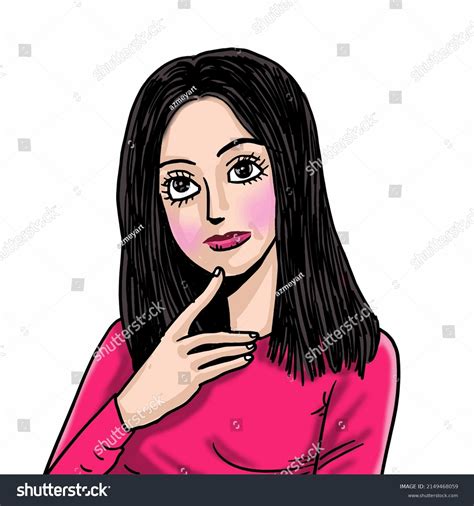 Illustration Beautiful Girl Stock Vector Royalty Free 2149468059