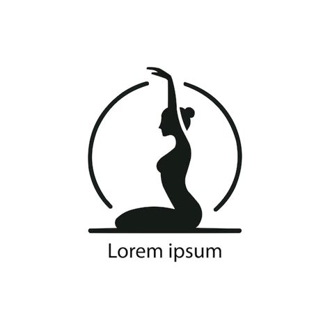 Logotipo De Yoga En Fondo Blanco Vector Premium