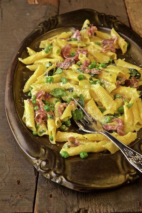 Ham Garganelli Con Piselli And Prosciutto Di Parma italy Photograph by ...