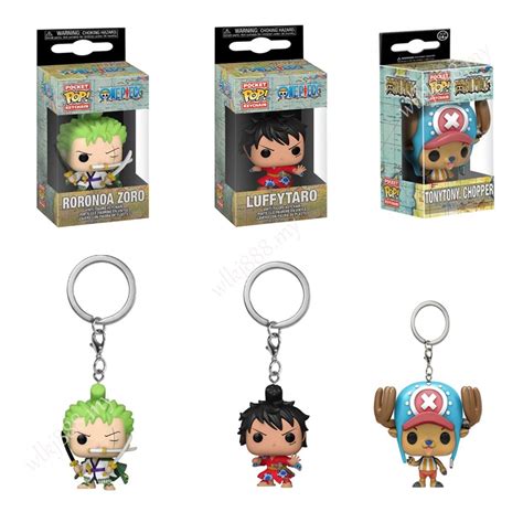 FUNKO POP One Piece Zoro Luffy Ace Law Chopper Chaveiros Anime