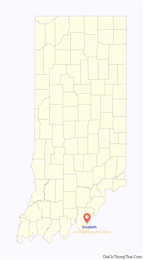 Map of Elizabeth town, Indiana