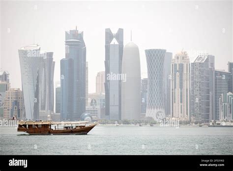 Corniche and Skyline, Doha, Qatar Stock Photo - Alamy