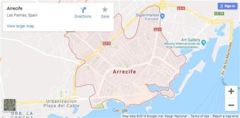 Arrecife Map: Interactive Road and Satellite Imagery