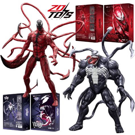 ZD Original 23cm Articulado Marvel Venom Carnage Homem Aranha Figura De