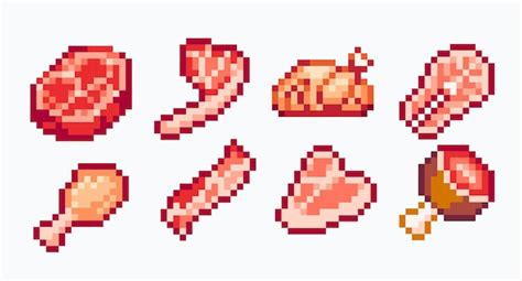 Minecraft Raw Fish Pixel Art