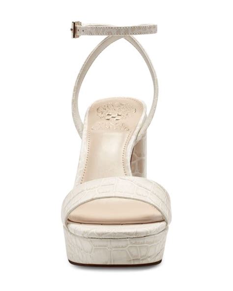 Vince Camuto Pendry Ankle Strap Platform Sandal In Ivory At Nordstrom Rack In White Lyst