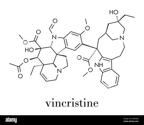 Mol Cula De Medicamento Para El C Ncer De Vincristina Clase Alcaloide