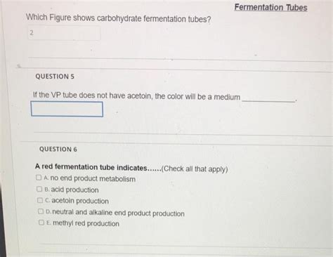 Solved Fermentation Tubes Which Figure Shows Carbohydrate Chegg