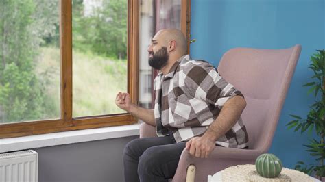 man shouting     window  stock video  vecteezy