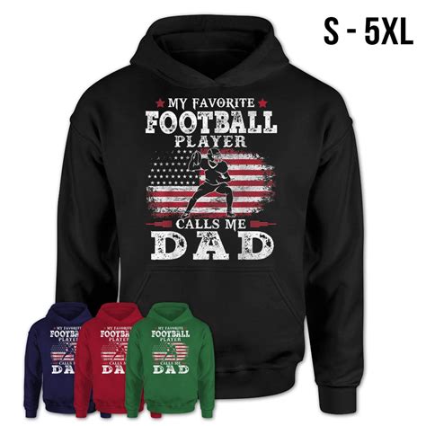 Mens My Favorite Football Player Calls Me Dad American Flag T Shirt