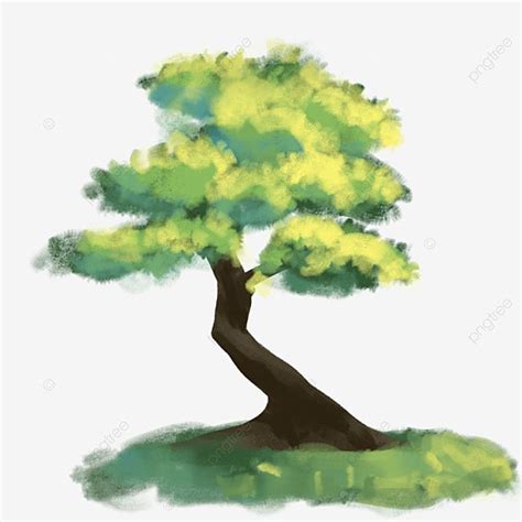 Crooked Tree White Transparent Cartoon Hand Drawn Crooked Neck Tree