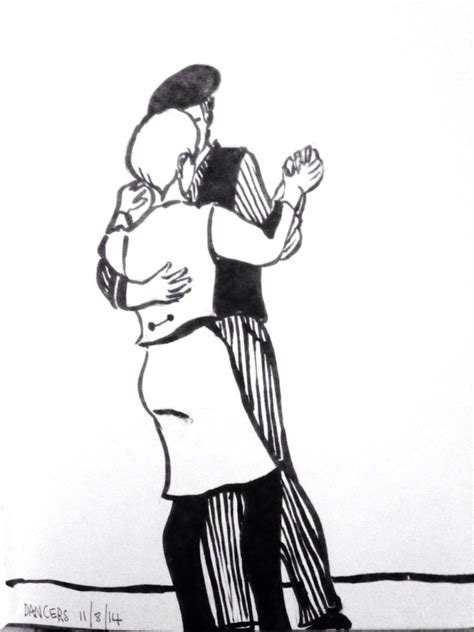 Two People Hugging Drawing