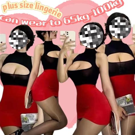 Plus Size Lingerie Women Pajamas Fat Sister Sexy Lingerie Uniform Perspective Sexy Flirting Suit