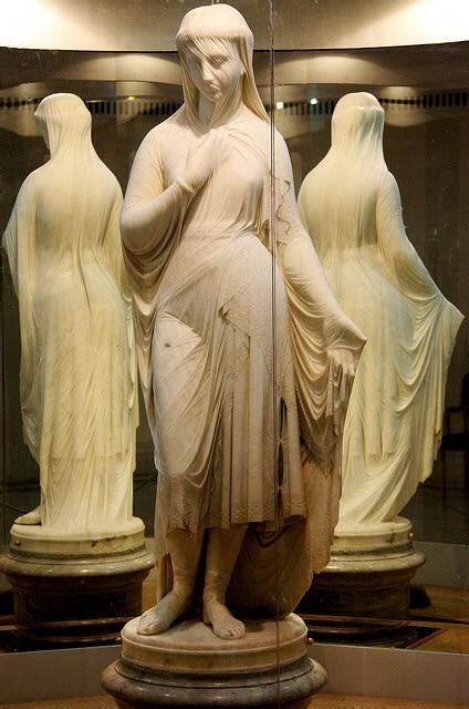 This Statue Veiled Rebecca Is Made Entirely Of Marble Even The