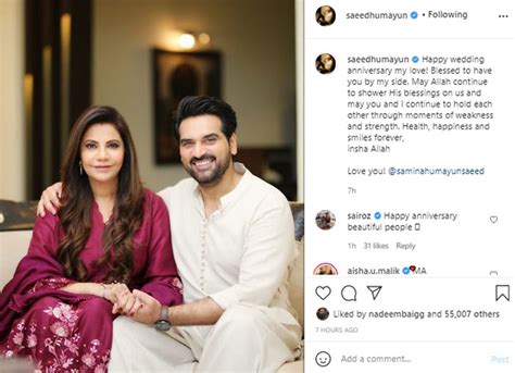 Humayun Saeed Shares A Heartfelt Note For Wife On Wedding Anniversary