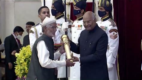 President Kovind presents Padma Shri to Shri Akhone Asgar Ali Basharat ...