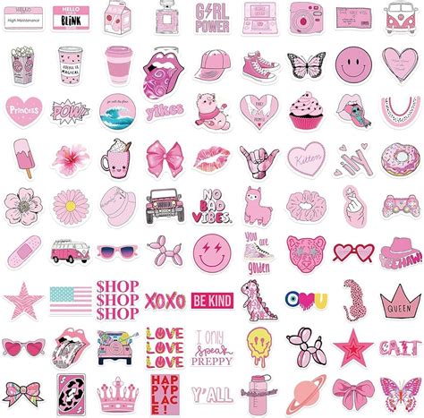 Preppy Aesthetic Printable Stickers Cute Printable Stickers, 57% OFF