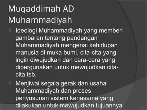 Revitalisasi Ideologi Muhammadiyah Dari Eksplorasi Ke Objektifikasi Ppt