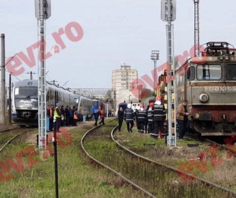 Incident feroviar în Contanța O locomotivă de tren a deraiat