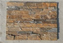 Brown Quartzite With Rusty Color Ledge Stone Veneer Culture Stone Wall