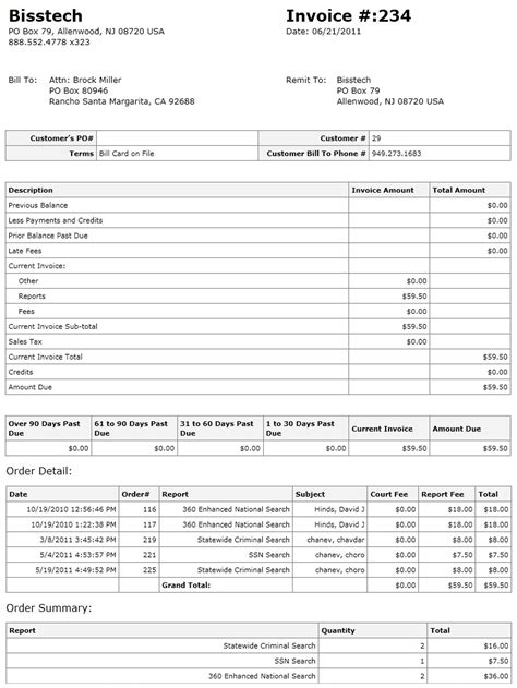 The Perfect Monthly Invoice Template Invoice Example