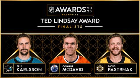 Connor McDavid, Erik Karlsson and David Pastrnak named 2023 Ted Lindsay ...