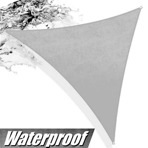 Colourtree Ft X Ft Gsm Waterproof Grey Triangle Sun Shade