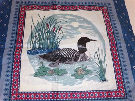 V I P Cranston Water Birds Collection Loon Pillow Fabric Panels In 2023 Bird Quilt Pillow