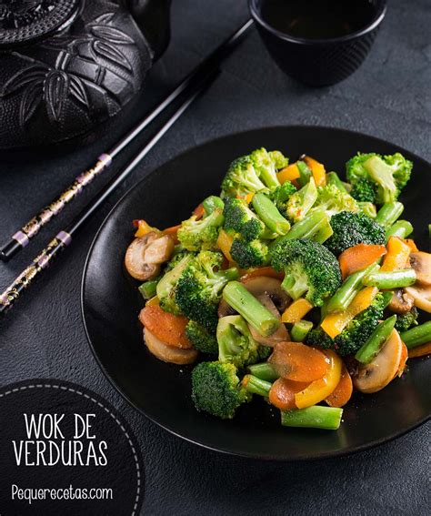 Wok de verduras estilo oriental FÁCIL rápido y sano PequeRecetas