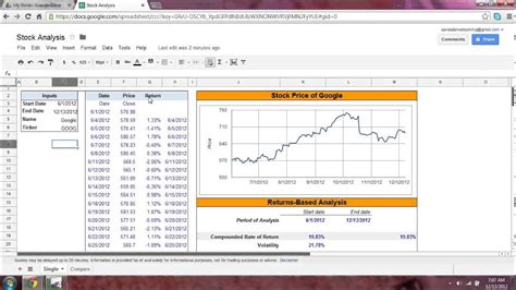 Stock Valuation Spreadsheet