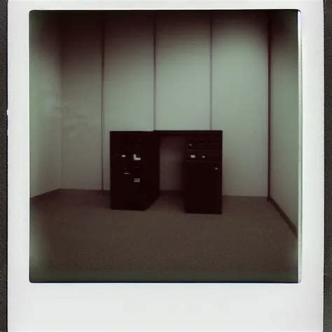 Creepy Liminal Infinite Office Space Old Polaroid Stable Diffusion