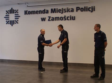 Wprowadzenie nowego Zastępcy Komendanta Miejskiego Policji w Zamościu