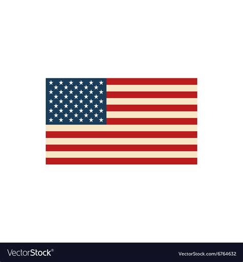 Flat icon on white background american flag Vector Image