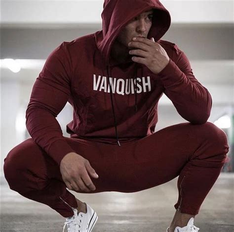 2018 Fall Mens Hoodie Fashion Casual Pullover Mens Fitness Black Swe